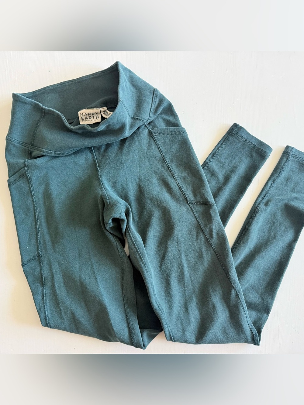 Happy Earth Women's Organic Cotton Leggings Side pockets